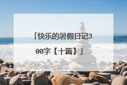 快乐的暑假日记300字【十篇】