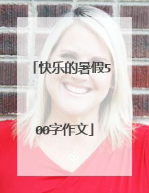 快乐的暑假500字作文