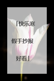 快乐寒假手抄报好看