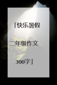 快乐暑假二年级作文300字