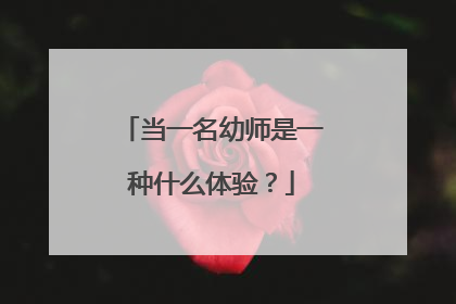 当一名幼师是一种什么体验?