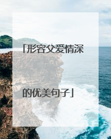 形容父爱情深的优美句子