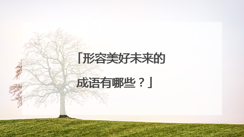 形容美好未来的成语有哪些？