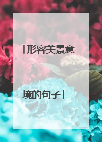 形容美景意境的句子