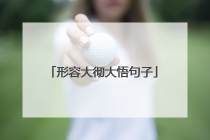 形容大彻大悟句子