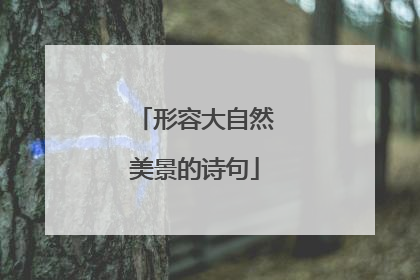 形容大自然美景的诗句