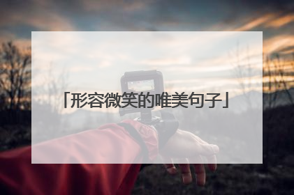 形容微笑的唯美句子
