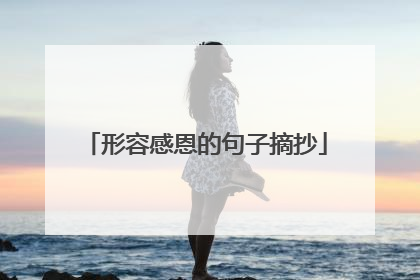 形容感恩的句子摘抄