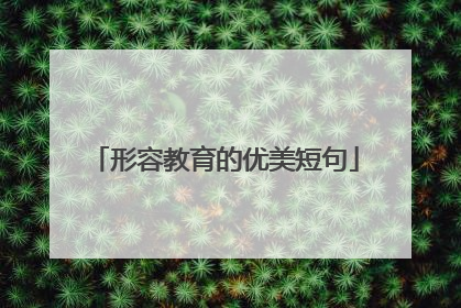 形容教育的优美短句