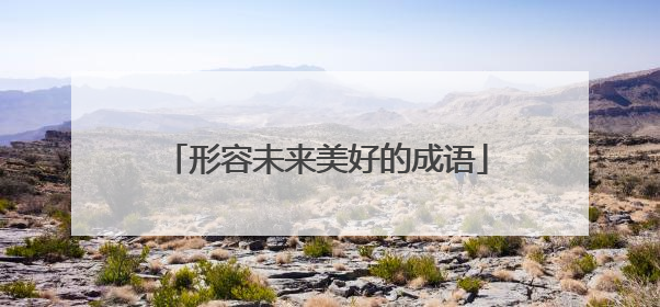 形容未来美好的成语