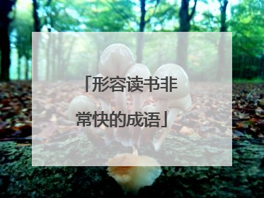 形容读书非常快的成语