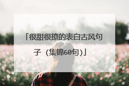 很甜很撩的表白古风句子 (集锦60句)