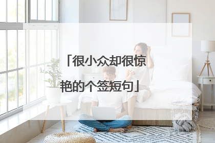 很小众却很惊艳的个签短句