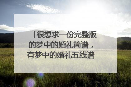 很想求一份完整版的梦中的婚礼简谱，有梦中的婚礼五线谱也一起给吧，对应的就更好啦。