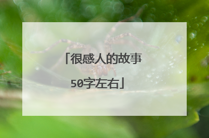 很感人的故事50字左右