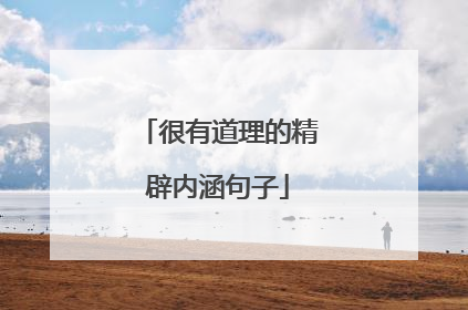 很有道理的精辟内涵句子