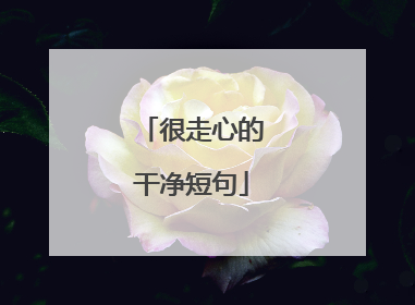 很走心的干净短句