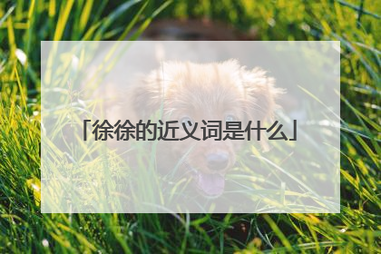 徐徐的近义词是什么