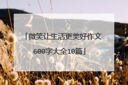 微笑让生活更美好作文600字大全10篇