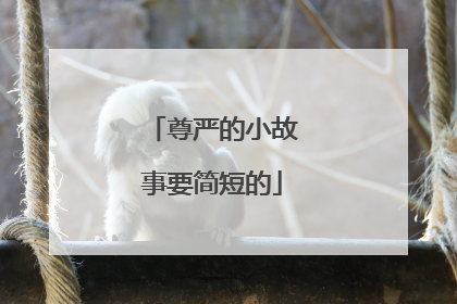 尊严的小故事要简短的