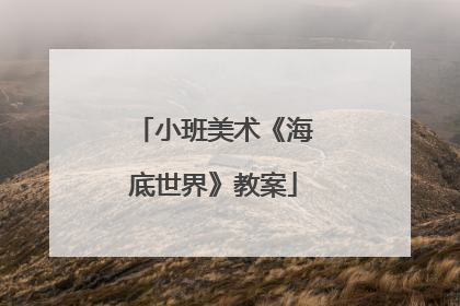 小班美术《海底世界》教案