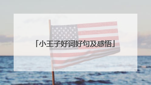 小王子好词好句及感悟