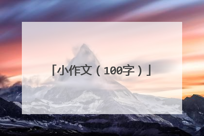 小作文（100字）