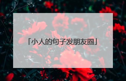 小人的句子发朋友圈
