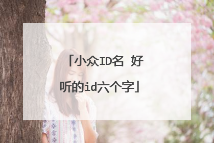 小众ID名 好听的id六个字