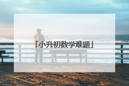 小升初数学难题