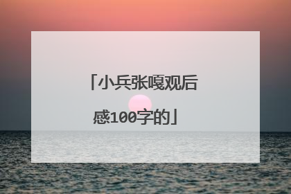 小兵张嘎观后感100字的