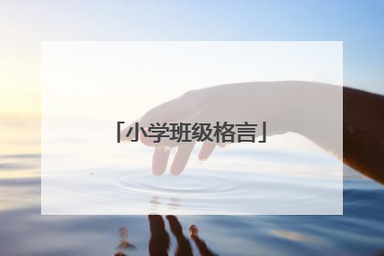 小学班级格言