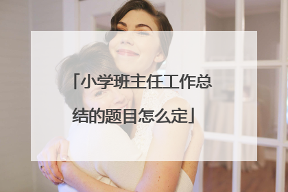 小学班主任工作总结的题目怎么定