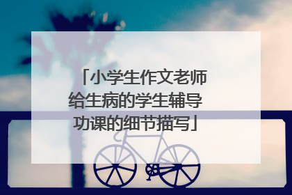 小学生作文老师给生病的学生辅导功课的细节描写