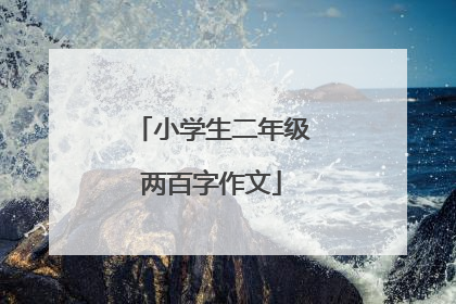 小学生二年级两百字作文