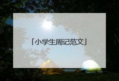 小学生周记范文