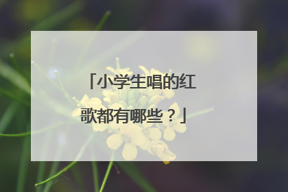 小学生唱的红歌都有哪些？