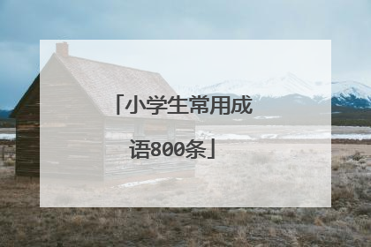 小学生常用成语800条