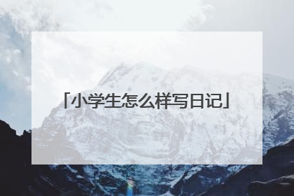 小学生怎么样写日记