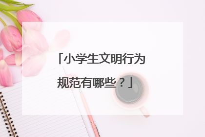 小学生文明行为规范有哪些？