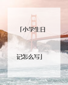 小学生日记怎么写