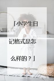 小学生日记格式是怎么样的？