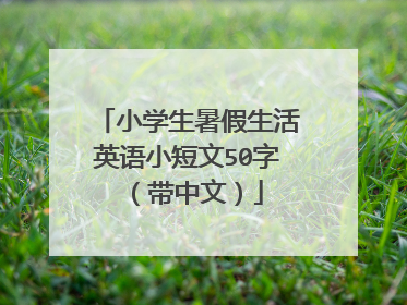 小学生暑假生活英语小短文50字(带中文)