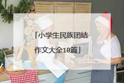 小学生民族团结作文大全10篇