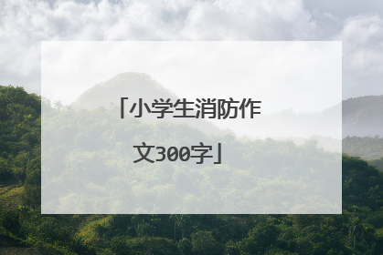 小学生消防作文300字