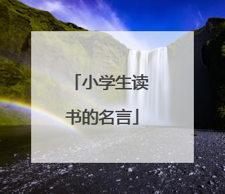 小学生读书的名言