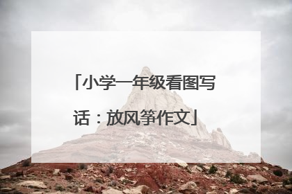 小学一年级看图写话:放风筝作文