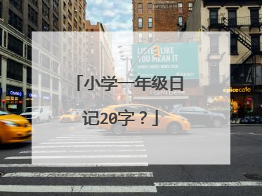 小学一年级日记20字?
