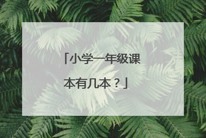 小学一年级课本有几本？