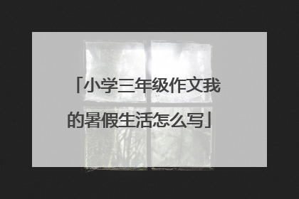 小学三年级作文我的暑假生活怎么写